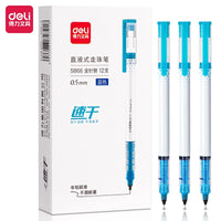 3/6/9pcs Straight Liquid Ballpoint Pen 0.5MM Black Blue Red Ink Office Signature Pen High Quality Pen Cheap Pen Stationery