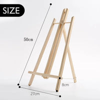 AOOKMIYA 30/40/50cm Portable Wooden Easel Display Shelf Holder Stand for Artist Painting Sketching DIY Arts Photo Cards Displaying