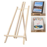 AOOKMIYA 30/40/50cm Portable Wooden Easel Display Shelf Holder Stand for Artist Painting Sketching DIY Arts Photo Cards Displaying