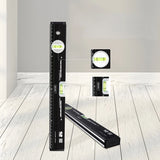 300/400/600MM High Precision Aluminum Alloy Spirit Level Ruler Construction Bubble Level Non-magnetic Horizontal Measuring Tool