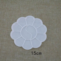 AOOKMIYA 300Pcs Plastic Nail Art Paint Color Mixing Palette Plate Disk Essential Tool New 10 Holes for Size 8.5/11/13/15 CM