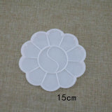 AOOKMIYA 300Pcs Plastic Nail Art Paint Color Mixing Palette Plate Disk Essential Tool New 10 Holes for Size 8.5/11/13/15 CM