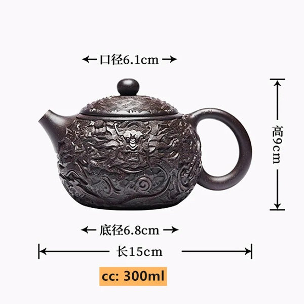 Large Purple Clay Teapot - 12 oz.