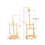 AOOKMIYA 30cm/40cm/50cm/80cm sizes Wood Easel Wooden Art Easel Advertisement Exhibition Display Shelf Holder Studio Artist Painting Stand