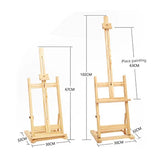 AOOKMIYA 30cm/40cm/50cm/80cm sizes Wood Easel Wooden Art Easel Advertisement Exhibition Display Shelf Holder Studio Artist Painting Stand