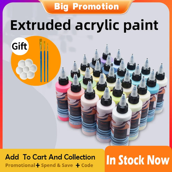 36/24/18/12/6 color acrylic paint set 110ml pigment waterproof sunscreen does not fade diy hand-painted wall painting paint art