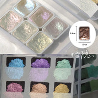 AOOKMIYA 36 Color Nail Solid Pigment Nail Art Decor Watercolor Manicure Metallic Paint Draw Chrome Glitter Powder Flowers Nails Set