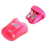 3PCS/Set  DELI Pencil Sharpener 2 Hole Comfortable Touch Grip school Shapeners Cutter Kids Stationery