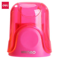 3PCS/Set  DELI Pencil Sharpener 2 Hole Comfortable Touch Grip school Shapeners Cutter Kids Stationery