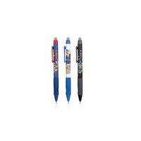 3Pcs A669 DELI Justice League DC Press Erasable Neutral Pen 0.5mm Gel Pens Black Blue Ink Supplies School Office St