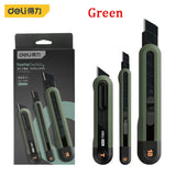 3Pcs/Set Deli Home Retractable Utility Knife 9/18mm Premium Sharp Blades Box Cutter Wallpaper Express Box Opening нож Art Suppli