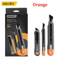 3Pcs/Set Deli Home Retractable Utility Knife 9/18mm Premium Sharp Blades Box Cutter Wallpaper Express Box Opening нож Art Suppli