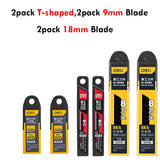 3Pcs/Set Deli Home Retractable Utility Knife 9/18mm Premium Sharp Blades Box Cutter Wallpaper Express Box Opening нож Art Suppli