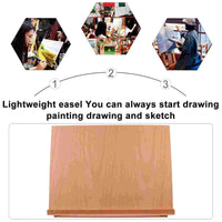 AOOKMIYA 4 K Folding Desktop Painting Easel Wooden Rack Aldult Tabletop Artist Adjustable Drafting Drawing Board Child