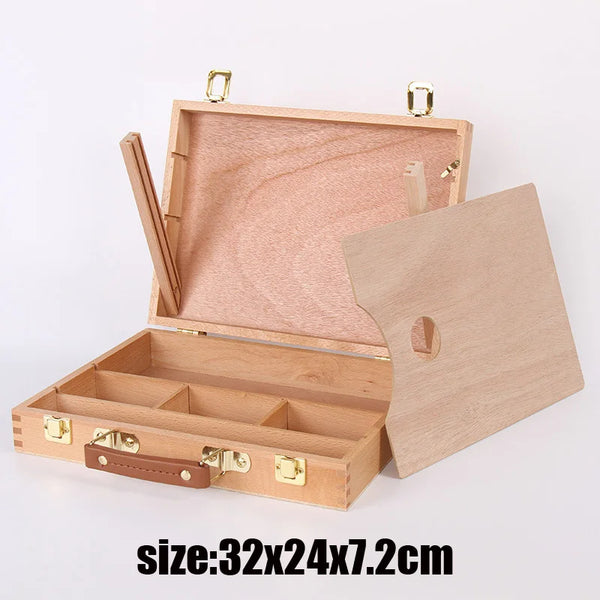 Artist Wooden Easel for Painting with Drawer Table Box Portable Desktop  Mesa De Dibujo Suitcase Drawing