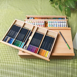 AOOKMIYA 40.9x25.9cm Desktop Easel Wooden Storage Painting Box 3-layer Drawer Portable Oil Painting Box Sketch Pencil Tool Box