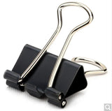 40pcs / Box Deli 8565 Black Long Tail Binder Clips Ticket Folder Holder Business Office Student Stationery Supplies 19mm