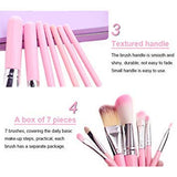 7 PCS Makeup Foundation Powder Eyeshadow Brushes(PINK)