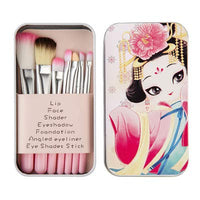 7 PCS Makeup Foundation Powder Eyeshadow Brushes(PINK)