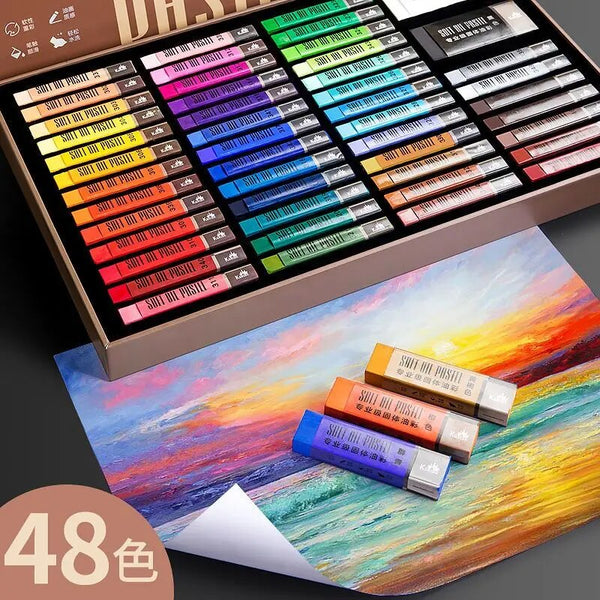 48 Colors Mini Professional Soft Oil Paint Portable Exquisitely Artistic Oil Painting Pigment for Student Art Supplies