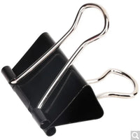 48pcs /Box Deli 8564 Black Long Tail Binder Clips Ticket Folder Holder Business Office Student Stationery Supplies 25mm