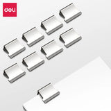 4Boxes Deli 8598 Hand Paper Clipper Supplemental With Refills Metal Stapler Paper Clips For Document Binding Stationery