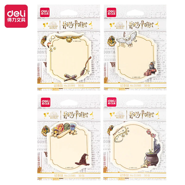 4Pcs Deli 21585 Harry Potter Pad Notes Sticky Note Ahesive Kawaii  Memo Pads Office School Stationery