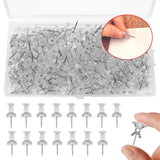 50/100Pcs Push Pins Transparent Thumb Tacks With Plastic Box Home Office School Craft Projects Cork Board Photo Wall Bulletin