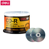 50PCS/LOT Full Box Deli 3725 CD-R Blank Discs Recordable Compact Disc 700MB/80min/52x CD-R BLANK Discs