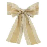 50PCS Natural Hessian Burlap Chair Sashes Rustic Burlap Chair Bow  for Wedding Events Banquet Decoration