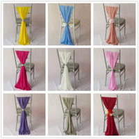 50pcs Chiffon Chair Sash Chiavari Chair Decoration Sashes For Wedding Birthday Party