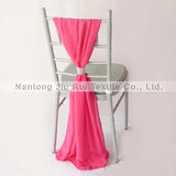 50pcs Free Shipping Chiffon Chair Sashes Yellow/Wine/Blue/Purple/Pink Chair Sashes For Wedding Chiavari Chair Decoration