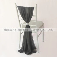 50pcs Free Shipping Chiffon Chair Sashes Yellow/Wine/Blue/Purple/Pink Chair Sashes For Wedding Chiavari Chair Decoration