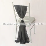 50pcs Free Shipping Chiffon Chair Sashes Yellow/Wine/Blue/Purple/Pink Chair Sashes For Wedding Chiavari Chair Decoration