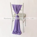 50pcs Free Shipping Chiffon Chair Sashes Yellow/Wine/Blue/Purple/Pink Chair Sashes For Wedding Chiavari Chair Decoration