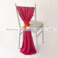 50pcs Free Shipping Chiffon Chair Sashes Yellow/Wine/Blue/Purple/Pink Chair Sashes For Wedding Chiavari Chair Decoration