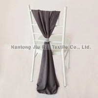 50pcs Free Shipping Chiffon Chair Sashes Yellow/Wine/Blue/Purple/Pink Chair Sashes For Wedding Chiavari Chair Decoration