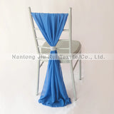 50pcs Free Shipping Chiffon Chair Sashes Yellow/Wine/Blue/Purple/Pink Chair Sashes For Wedding Chiavari Chair Decoration