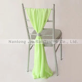 50pcs Free Shipping Chiffon Chair Sashes Yellow/Wine/Blue/Purple/Pink Chair Sashes For Wedding Chiavari Chair Decoration