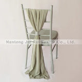 50pcs Free Shipping Chiffon Chair Sashes Yellow/Wine/Blue/Purple/Pink Chair Sashes For Wedding Chiavari Chair Decoration