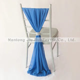 50pcs Free Shipping Chiffon Chair Sashes Yellow/Wine/Blue/Purple/Pink Chair Sashes For Wedding Chiavari Chair Decoration