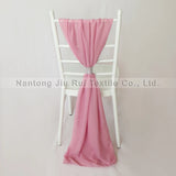 50pcs Free Shipping Chiffon Chair Sashes Yellow/Wine/Blue/Purple/Pink Chair Sashes For Wedding Chiavari Chair Decoration