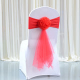 50pcs Organza Chair Sashes Elastic Chair Back Flower Bow Tie Wedding Chair Knot for Wedding Party Decoration Hotel Supplies