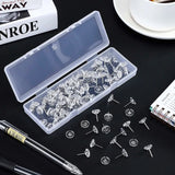 50pcs/box Transparent Push Pins Thumb Tacks Thumbtack Map Cork Board Pushpins Drawing Photo Wall Studs Office School Supplies