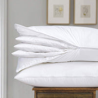 Adjustable Layer Pillow for Sleeping,Premium Goose Feather Pillow with 100% Cotton Zipper Cover,Queen Size