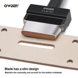 Owden Professional 20 Pieces Oblong Leather Punch Set,Leather Oval Punch Set,Leather Working Tools,19 Sizes with a Nylon Pad.