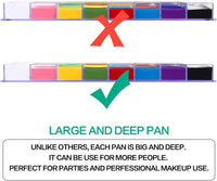 مجموعة الوان الوجه من يوكانبي - لوح الوان اثينا، 10 فراشي فنية احترافية - وعاء عميق وكبير، مثالية لحفلات الهالوين والحفلات التنكرية، والماكياج المسرحي اس اف اكس، غير سامة، للبالغين والاطفال