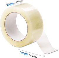 Markq Clear Packing Tape, 2 inches x 50 yards Strong Heavy Duty Packaging Tape for Sealing Parcel Boxes, Moving Boxes Houses, Large Postal Bags, Office Supplies [6 Rolls]