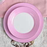 AOOKMIYA 52 Pcs Porcelain Bowl Tableware Set European-Style Household Ceramic Bone China Bowls Plates Pink Plate Set