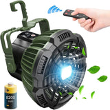 AOOKMIYA 5200mAh LED Camping Fan Lights Outdoor USB Rechargeable Tent Camping Light Travel Portable Ceiling Fan Lamp Emergency Power Bank